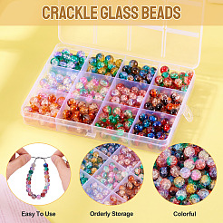 12 цвет стеклянных бусин с эффектом кракле CCG-TA0002-05A