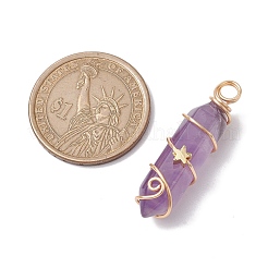 Двойные заостренные подвески из натурального смешанного камня PALLOY-JF02672