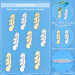 12 шт. подвески из нержавеющей стали 304 двух цветов&nbsp;STAS-UN0033-82
