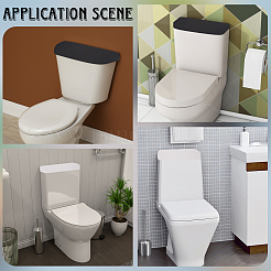 2色のポリエステル製トイレ蓋ダストカバー  トイレタンクカバー  家具カバー  ミックスカラー  330x275x4mm  2個/セット&nbsp;AJEW-CN0003-21A