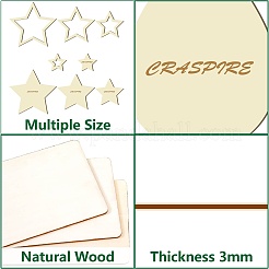 8 шт. 8 стильных деревянных кольца-кольца макраме для изготовления поделок DIY-WH0545-005