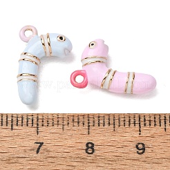 合金エナメルチャーム  ウナギのお守り  カラフル  17x10.5x5mm  穴：1.5mm&nbsp;AL-CBA61EE-09