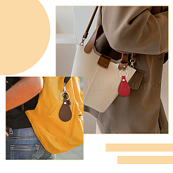 8шт 4 цвета PU кожаный брелок-подвеска FIND-FH0007-87