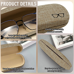 1 ovales Brillenetui aus Polyester&nbsp;AJEW-CN0007-32C