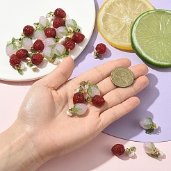 30 шт. 2-цветные подвески ручной работы из акрила и смолы&nbsp;PALLOY-YW00125