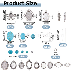Kits de fabrication de boucles d'oreilles en turquoise synthétique DIY&nbsp;DIY-HS0001-77