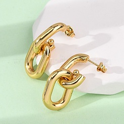 Овальные серьги-гвоздики из нержавеющей стали 304&nbsp;X-EJEW-L304-04G