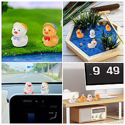 9 stücke 9 arten cartoon nette harz 3d ente figuren&nbsp;DJEW-TA0001-39