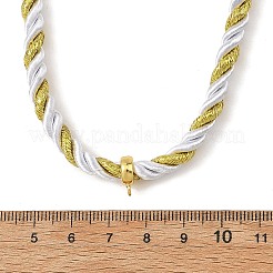 2 pezzo di cordino in poliestere intrecciato bicolore per la creazione di collane&nbsp;NJEW-JN06544