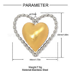 Pendentifs en acier inoxydable 304&nbsp;SA-OY003-54GP