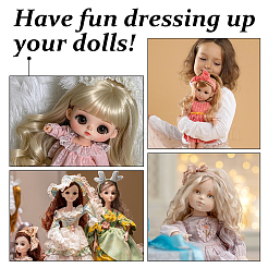 6 шт. 6 цвета высокотемпературное волокно длинная грушевидная завивка прическа кукольный парик волосы&nbsp;DOLL-DC0001-06A