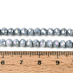 Anlaufschutz-Glasperlenstränge mit galvanischer Unterlegscheibe&nbsp;X-EGLA-T021-4mm-17-10