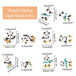 20 шт. 5 стильные подвески из эмалированного сплава с покрытием&nbsp;ENAM-NB0001-87