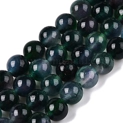 Окрашенные природные белый нефрит бисер пряди G-T138-8mm-210-2