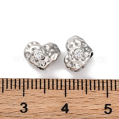 Латунные микропаве из прозрачного кубического циркония KK-U042-05G-1