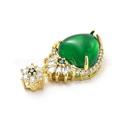 Латунные микропаве прозрачные подвески с фианитом&nbsp;KK-I695-010G