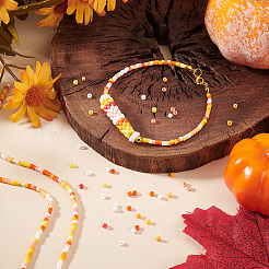 4 нитка бусин лэмпворк ручной работы LAMP-PH0001-35C