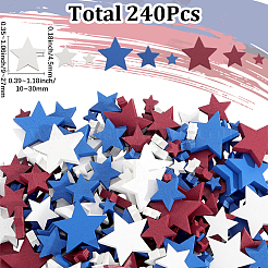 240 шт. деревянная пятиконечная звезда для украшения DIY-SP0004-01