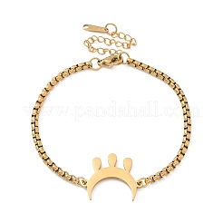 Браслеты из нержавеющей стали moon 304&nbsp;BJEW-M097-02G