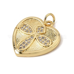 Pendenti in zirconi cubici trasparenti in micro pavè di ottone&nbsp;CU-CBA7D12-10G