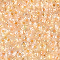 Внутри цветные прозрачные стеклянные бусины&nbsp;SEED-T009-01G