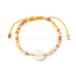 5 pulsera de cuentas ajustables con cuentas de vidrio para mujer&nbsp;BJEW-JB11482