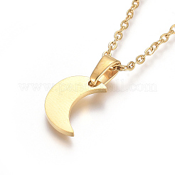 Collane con ciondolo in acciaio inossidabile 304&nbsp;NJEW-F275-08G