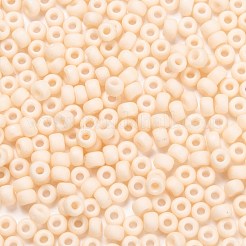 MIYUKIラウンドロカイユビーズ  日本製シードビーズ  8/0  （rr2022)マットオペークアンティークベージュ  3mm  穴：1mm  約2111~2277個/50g&nbsp;SEED-X0055-RR2022