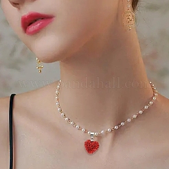 4шт 4 стиля подвески из полимерной глины со стразами&nbsp;FIND-YW0005-97