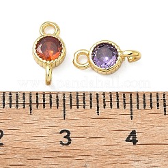 Шармы-соединители из латуни с паве из кубического циркония&nbsp;KK-L264-09G