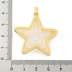 Подвески из латуни и эпоксидной смолы с покрытием стойки&nbsp;KK-C059-08B-G