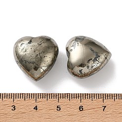 Натуральные пальмовые камни в форме сердца из пирита и кварца&nbsp;G-Z122-02