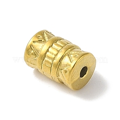 304ステンレススチールビーズ  コラム  ゴールドカラー  8.5x5.5mm  穴：1.5mm&nbsp;STAS-Z058-03G-08