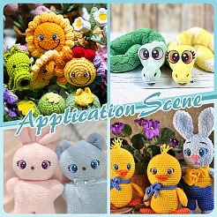 48 пара кабошонов для глаз из шерстяного фетра&nbsp;DIY-ME0002-14