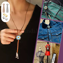 Застежки-молнии для галстуков-боло из латуни&nbsp;KK-NB0004-20