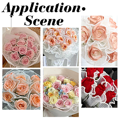 4 пакет полиэстеровая упаковочная бумага для цветочного букета&nbsp;ORIB-BC0001-12B