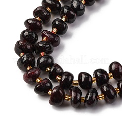 Гранат природный бисер нитей G-RM250109-A2