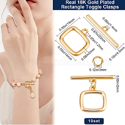 10 комплект латунных застежек-тоглов KK-BBC0015-84