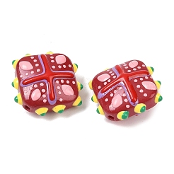 Стеклянные бусины из искусственного нефрита GLAA-L051-03H