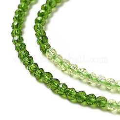 Fili di perle di vetro trasparenti 2 colori&nbsp;GLAA-G093-01M