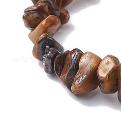 3 шт. эластичные браслеты из натурального тигрового глаза&nbsp;BJEW-JB12304