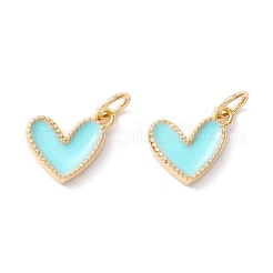 Подвески из латуни с покрытием из эмали KK-D073-27G-03