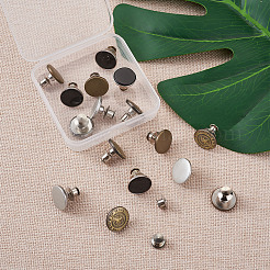 16 комплект из 4-х видов железных булавок для джинсов PALLOY-KS0001-07