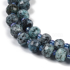 Нити бусин из натуральной кунжутной яшмы G-H057-A21-01