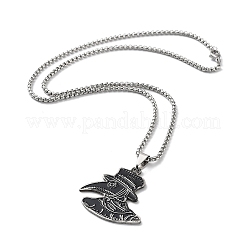 Ожерелье с эмалированной подвеской из нержавеющей стали 201 NJEW-K253-17P