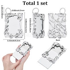 1 Set Schlüsselanhänger mit Fotorahmen aus Kunststoff&nbsp;AJEW-SC0004-13