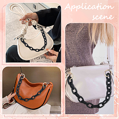 Акриловые и железные цепные ремни для сумок&nbsp;FIND-WH0111-378B