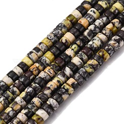 Бусы из натуральной желтой бирюзы (яшмы) G-L624-I01-2x4mm