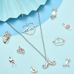 100 шт. 10 стиля подвески из сплава в тибетском стиле&nbsp;TIBEP-CJ0002-51