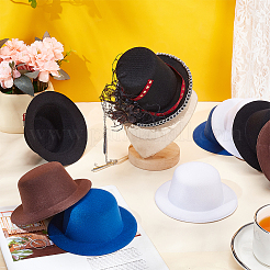 8 шт. 4-цветная махровая ткань мини-шапочка-вуалировщик основа AJEW-NB0005-99